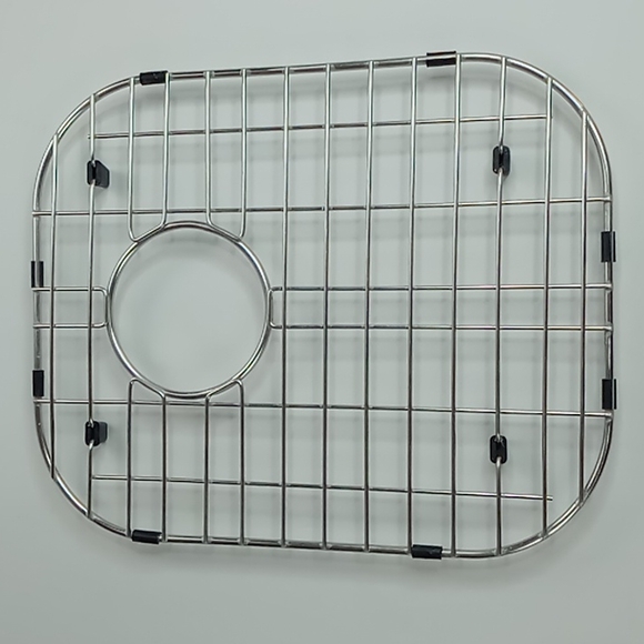 Stainless Steel Heavy Duty Dishwasher Safe Footed Sink Grids/Protectors Set Of 2 - Picture 2 of 13